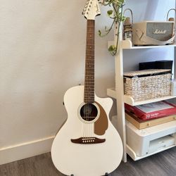 Fender Newporter Player Limited-Edition Acoustic-Electric guitar (WHITE)