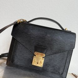 Louis Vuitton Monceau Epi Black Shoulder / Crossbody Bag