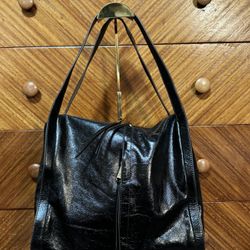 Hobo Black Leather Purse Handbag