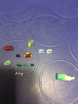 A bunch of gemstones to the highest bidder