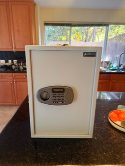 Adir Office Security Safe with Digital Lock - White - 2.32 Cubic Feet