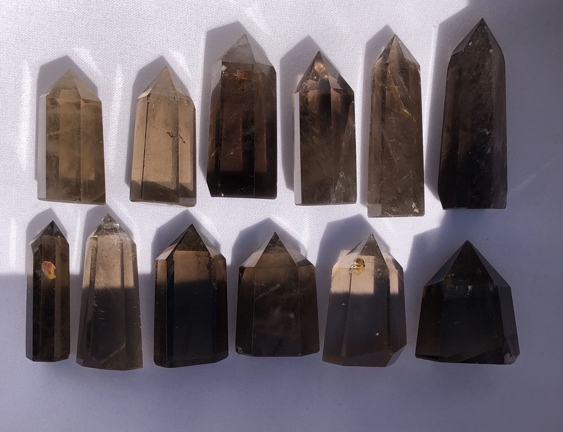 12pc Smokey Quartz Lot