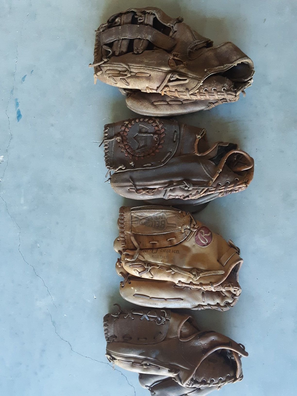 Leather Left Handed Baseball Gloves - $5 each