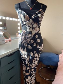 Floral Black Dress