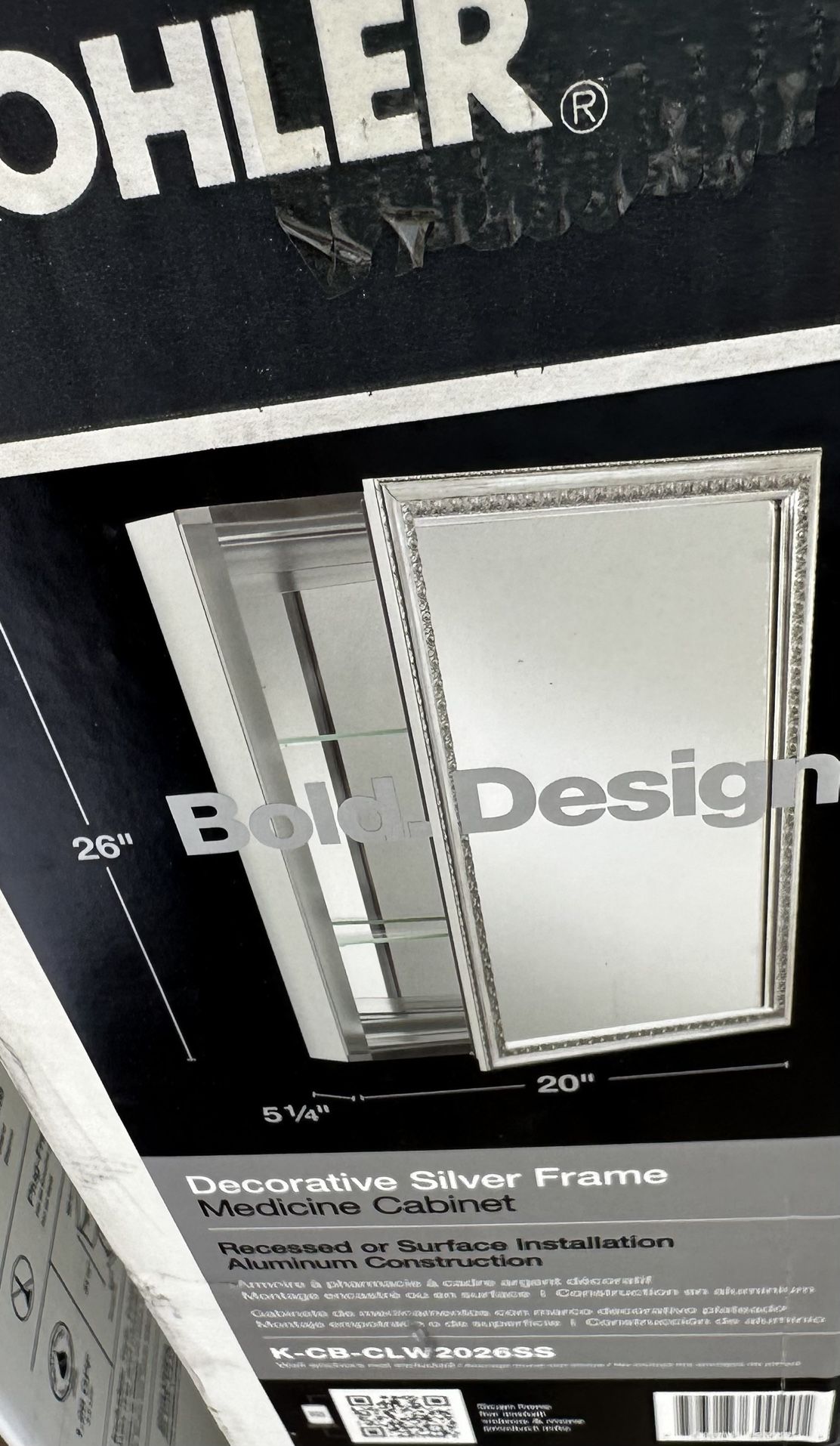 Kohler 20x26 Medicine Cabinet