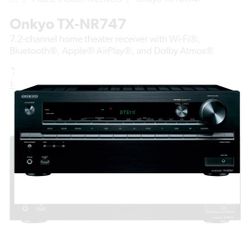 Onkyo Txnr747 A/V Receiver 7.2  Atmos Thx Surround Sound With Box