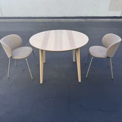IKEA 3 Piece Dining Set LISABO Dining Table and 2 KRYLBO Chairs Excellent Condition Like New 