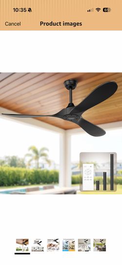 Brand new 52 in Ceiling Fans No Light with Remote Control, 3 Blades, 6 Speed Reversible DC Motor Modern for Patios, Living Room, Bedroom, Porch