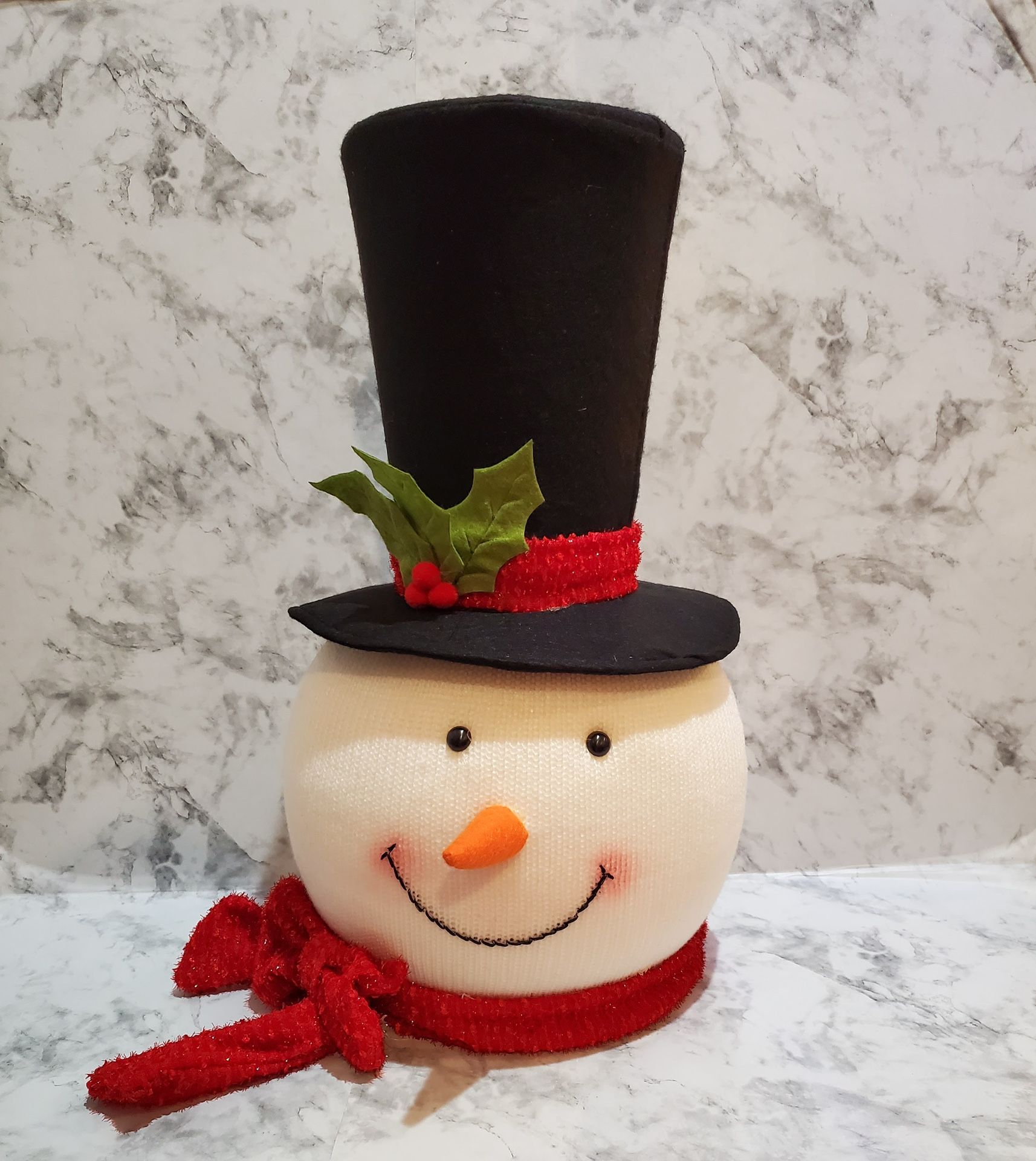 Home Accents Holiday Snowman Tree Topper Christmas Decoration H 18”