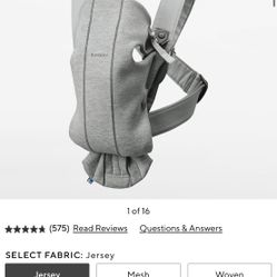 Baby Bjorn baby carrier - mini- jersey gray