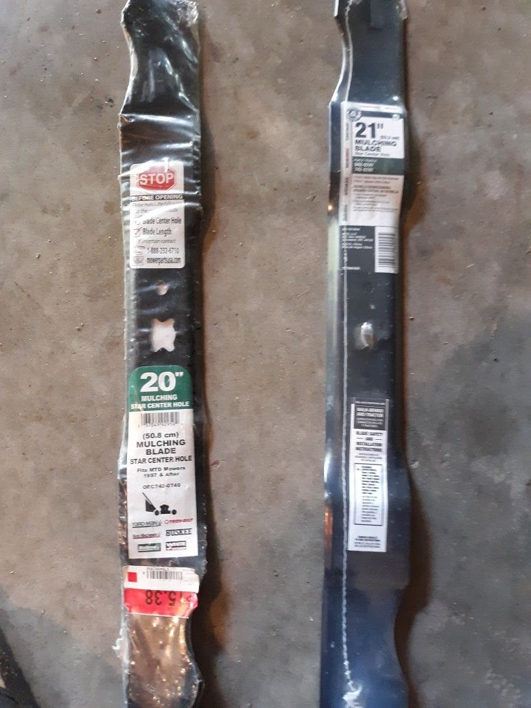 2 Different Lawn Mower Blades, New