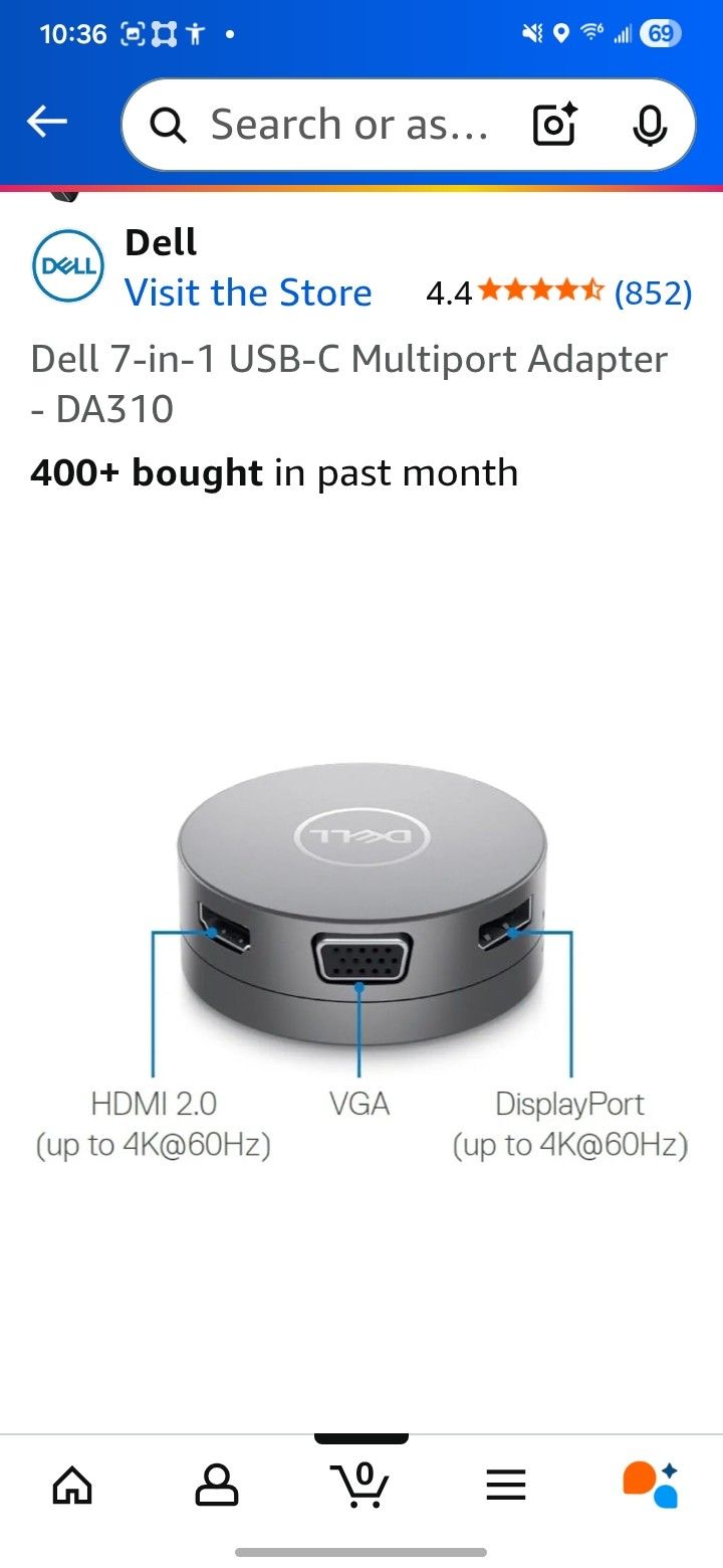 Dell USB C Hub Open Box