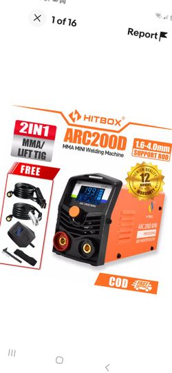 Hitbox Mini Portable Arc/tig Welder Machine With Tig Gun And Air Line For Gas