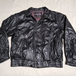 Wilson's, Mens, Medium, Black, Leather Jacket, with Thinsulate Liner, and Removable Vest