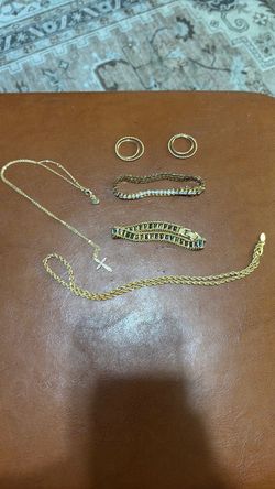 Gold toned costume jewelry