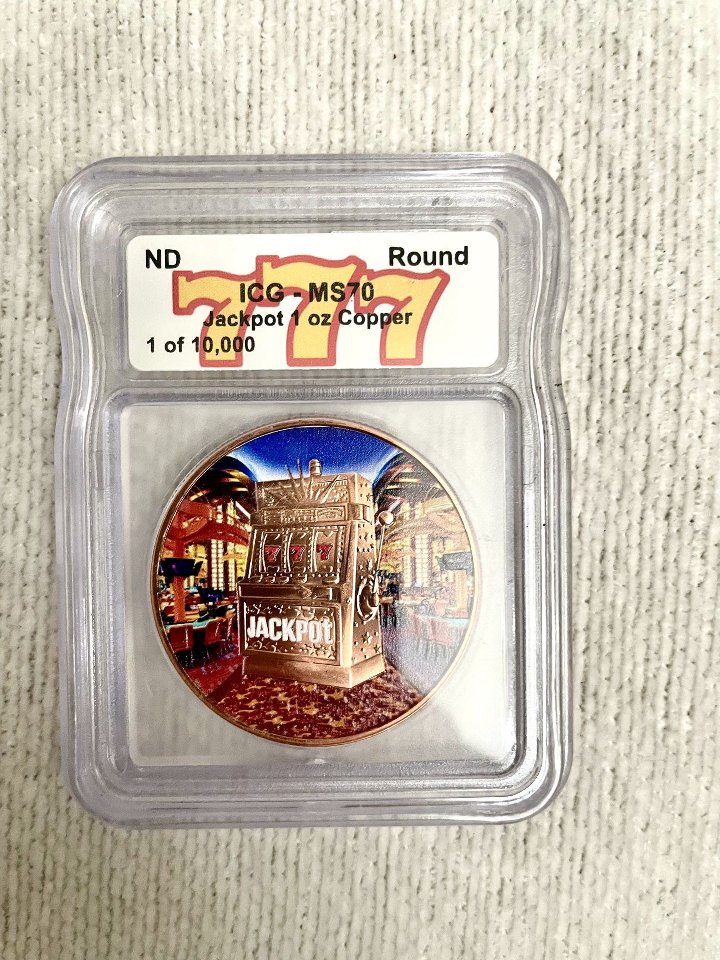1 Oz .999 Copper ICG Graded Coin
