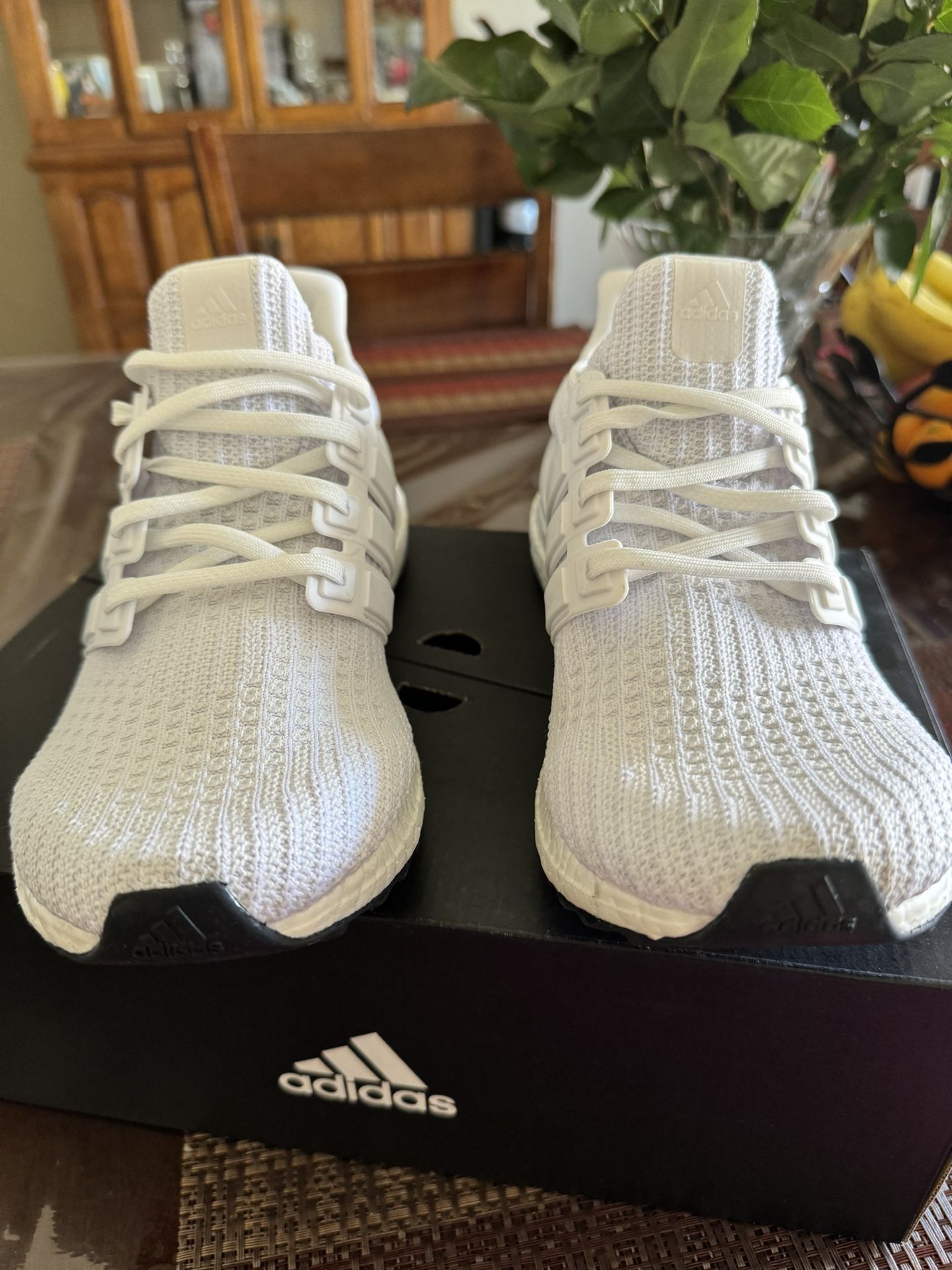 White Adidas Ultra Boost Size 9