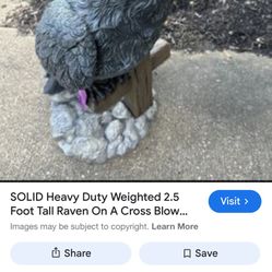 Solid Heavy Dudy Weight 2.5 Fut Tall Raven On A Cross Blow