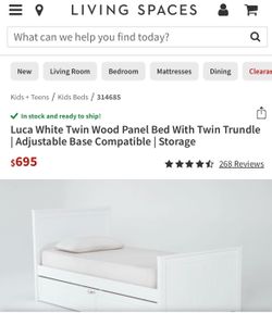 2 of Twin with panel bed’s / color White