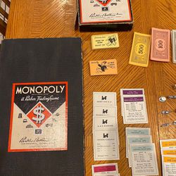 Vintage 1936 Parker Bros Monopoly board Game