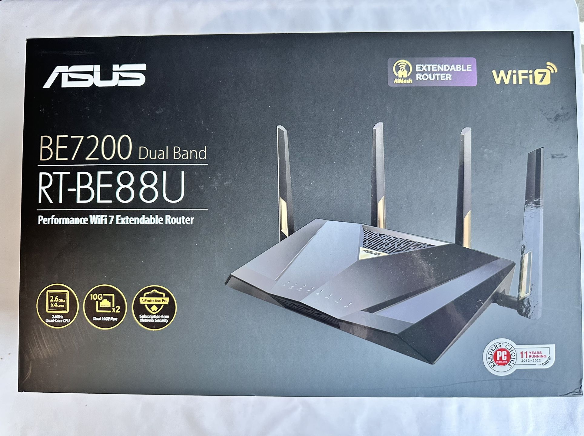 ASUS - BE7200 Dual-band WiFi 7 Router - Black