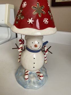Candle Snowman Luminary Christmas Holder