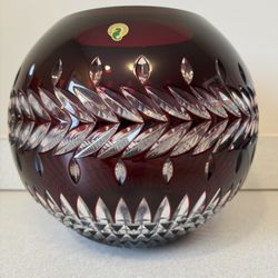 Waterford Fleurology Meg Ruby 12" Rose Bowl - Retired