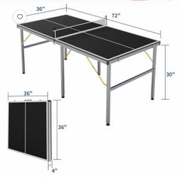 Riedhoff Portable Table Tennis Table, Ultra-Compact Design
