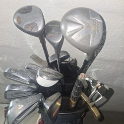 Bintage Golf Clubs Set  With Vintage Bag