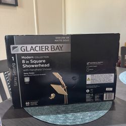 Glacier Bay Modern Dual Tub Shower Head (Matte Gold)