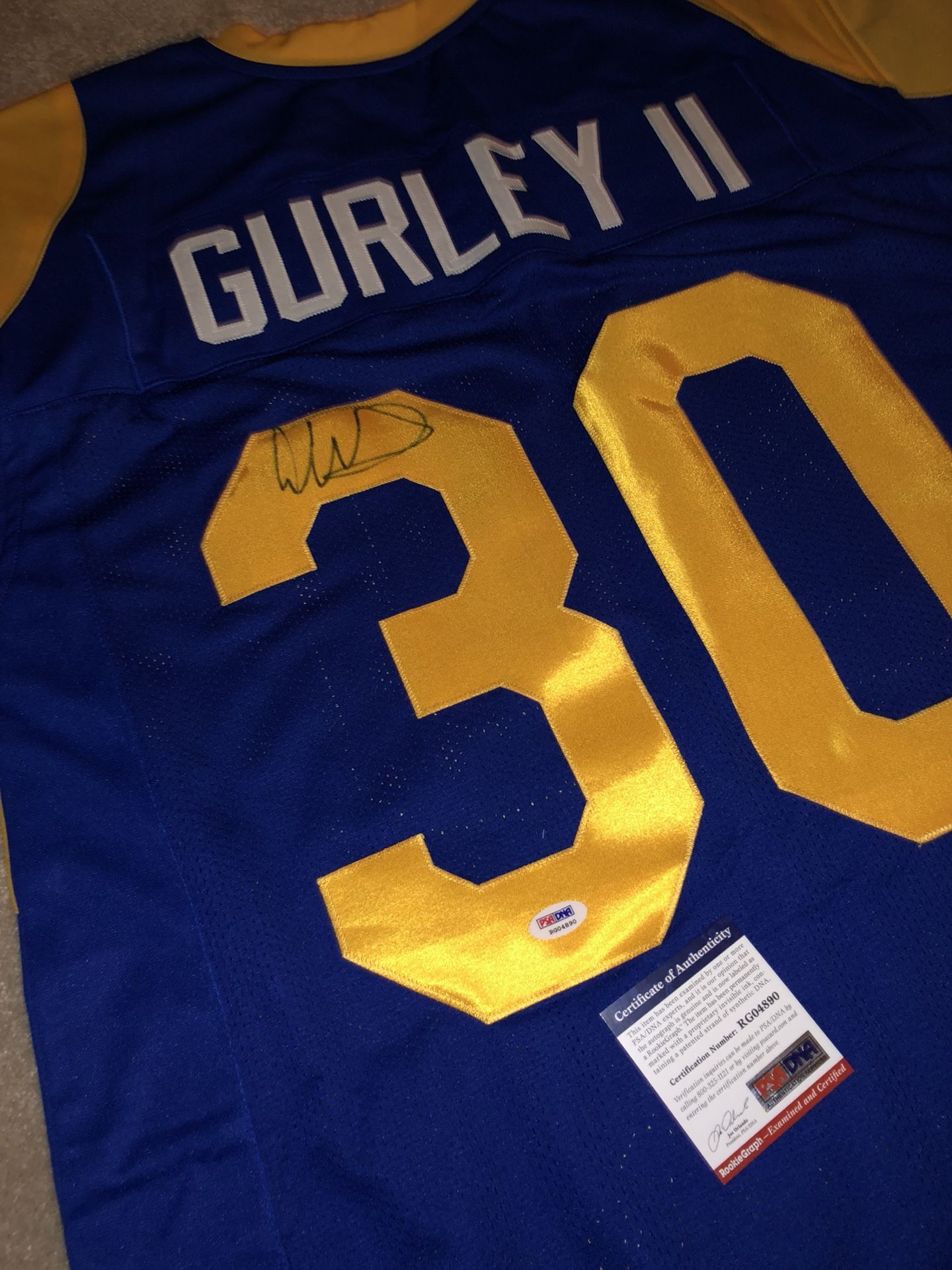 Todd Gurley Signed Rams Throwback Jersey