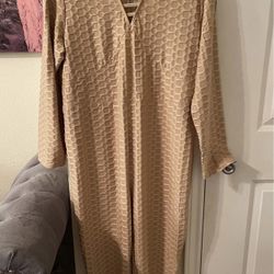 Plus Size Womens Beige Long Sleeve jumpsuit size 2X NEW