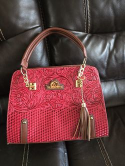 Red Genuine Leather Purse