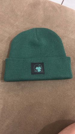 Carhartt Green Beanie with Clover Patch