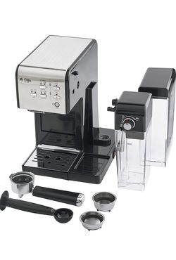 Mr. Coffee Programmable Espresso & Cappuccino Machine with Automatic Milk Frother & 19-Bar Pump, Stainless Steel
