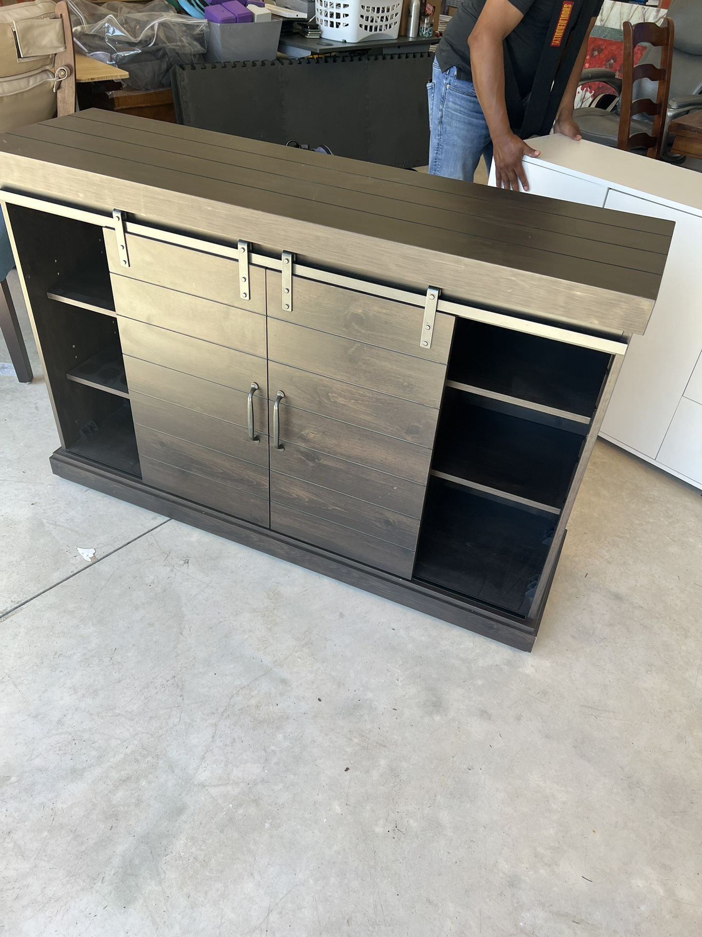 Sideboard Or media hutch 60 length, 35 height by 14
