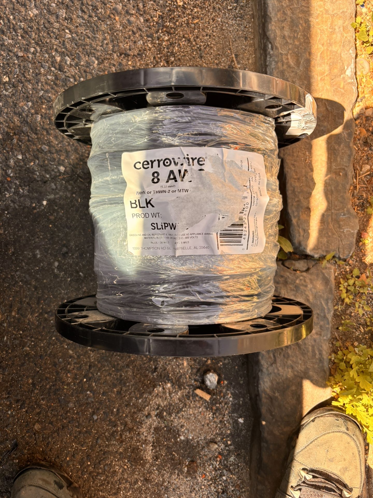 500 ft. 8 Black Stranded CU SIMpull THHN Wire