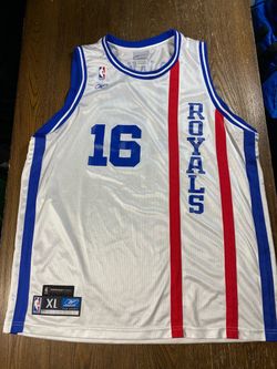 VTG Peja Stojakovic Sacramento Kings Jersey XL Reebok Hardwood Classics Royals