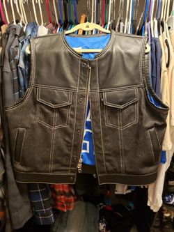 Espinoza Leather And Denim Vests Harley