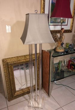 Lucite floor lamp
