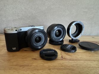 Samsung NX500 Compact Mirrorless Camera + 16mm lens + 16-50mm lens