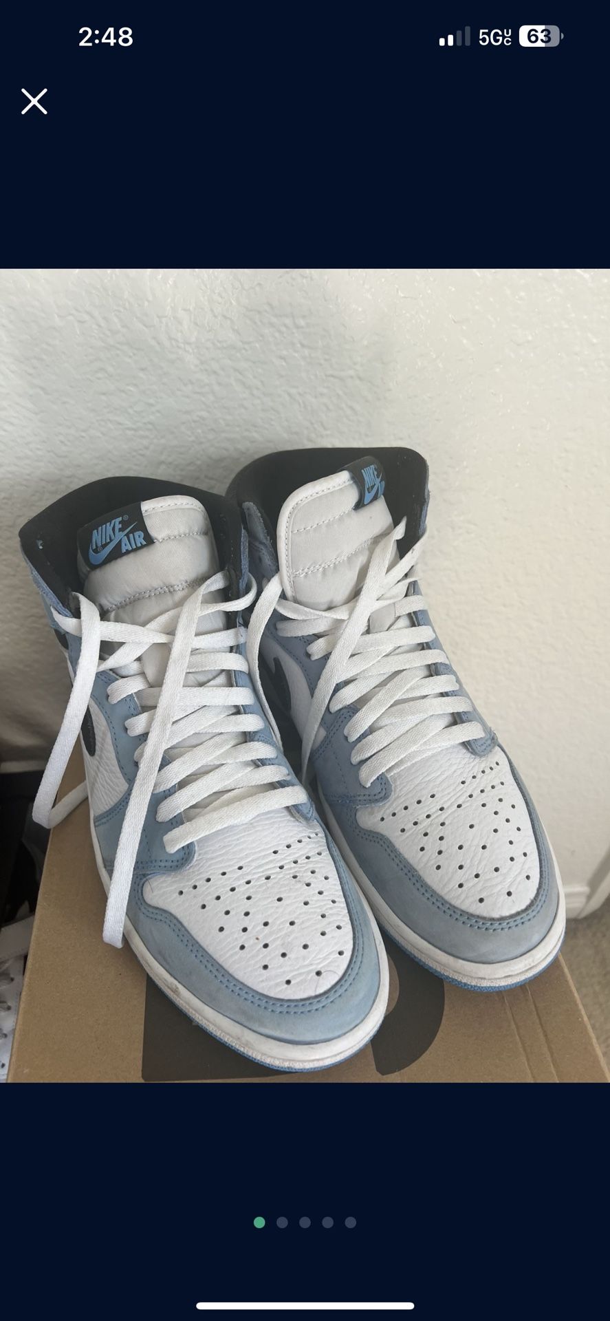 Air Jordan 1 University Blue Size 9.5