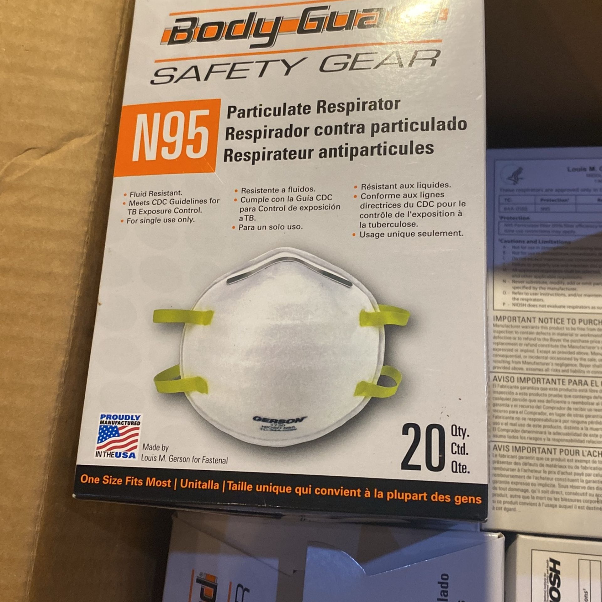 Body Guard Safety Gear N95 New