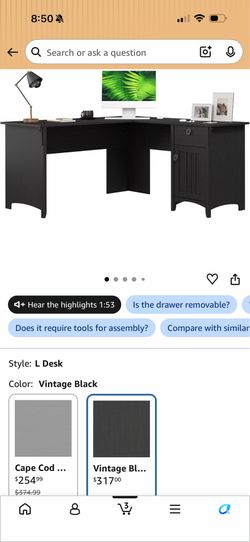 Large home office desk with drawers-spacious workstation