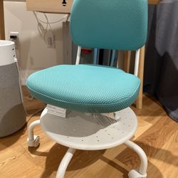 IKEA Child's desk chair, turquoise