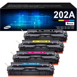 202A Toner Cartridges 4 Pack - Compatible Replacement for HP 202A Toner Cartridges, MFP M281cdw Toner Cartridges