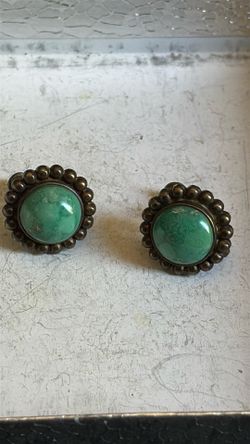 Vintage Turquoise and Sterling Silver Earrings