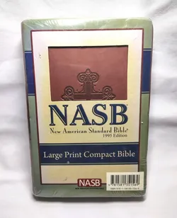 NASB Large Print Compact Bible (Leathertex, Burgundy) : 1995 Edition by Lockman