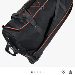 110L Expandable to 140L 32” Foldable Oxford Soft-Sided Rolling Duffle Bag with 2 Heavy-Duty Wheels,3 Large Compartments,Adjustable Shoulder Strap and 