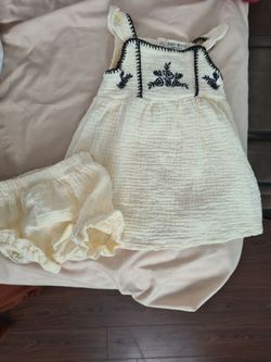 Rabbit + Bear Organic Baby Dress Set